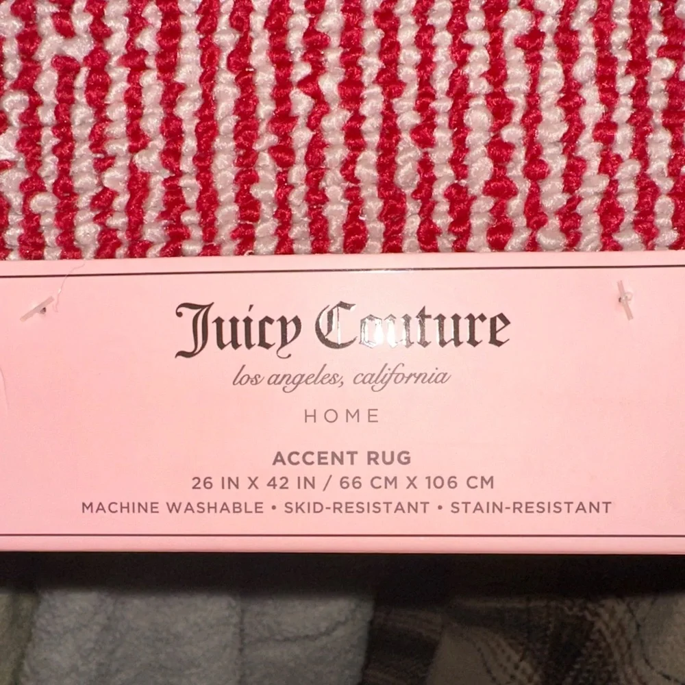 Juicy Couture Red and Cream Love Heart Door Mat